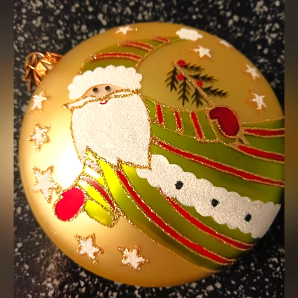 WC Angel Tag Snowman Ornament, 5" circumference, Vintage